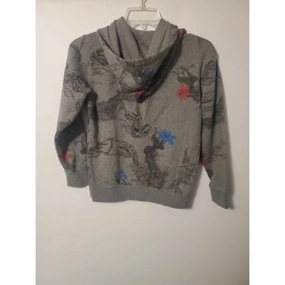 FOX RACING Heritage Forged Dinosaur Zip Hoodie Sweatshirt Grey Large